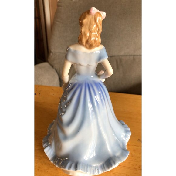 Royal Doulton Porcelain Lady Prototype Figurine Blue Dress Pink Flowers Girl Sta - Picture 7 of 15